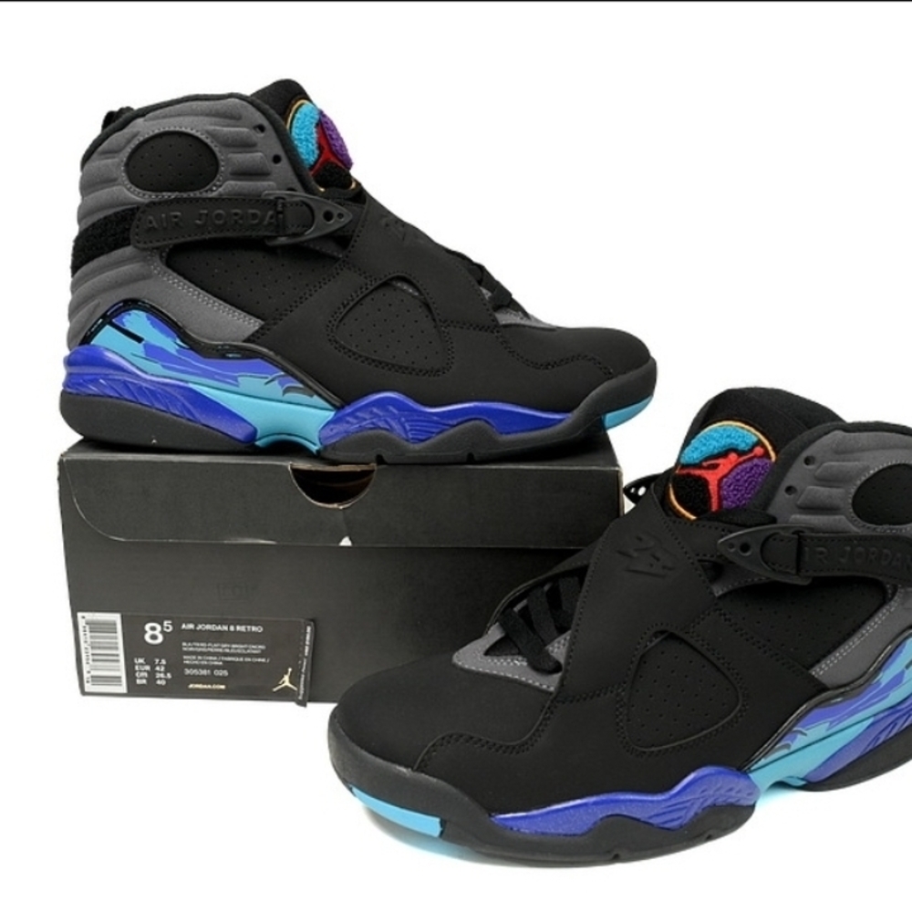 Jordan Athletic Shoes - Black, Gray, Blue, Purple